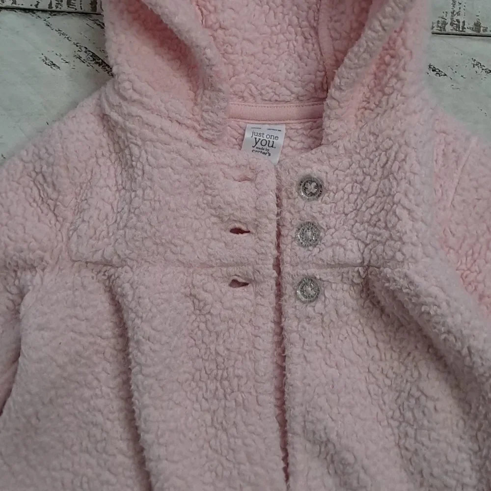 Carter's Hooded Fleece Jacket Pink 18 Month